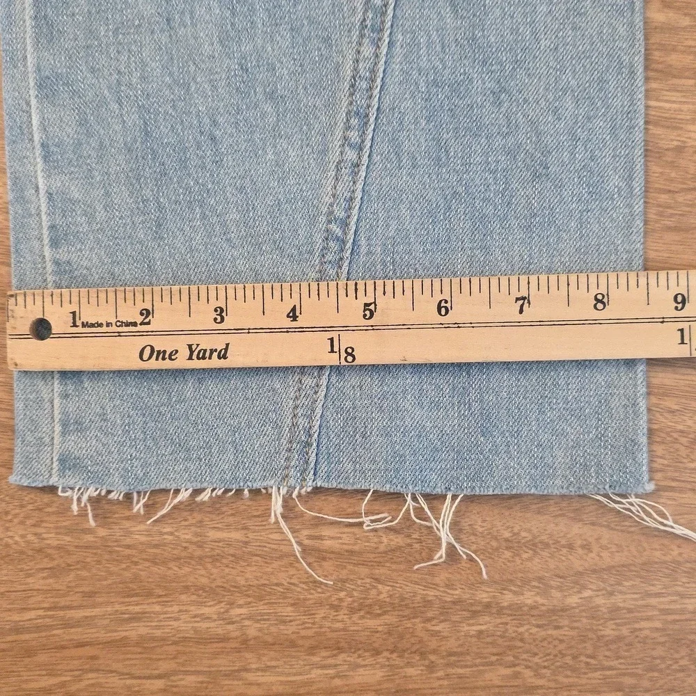Pistola Forever Jeans Light Flared High Rise Light Wash Size 26 NWOT Raw Hem - Picture 14 of 16